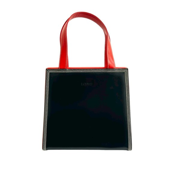 LOEWE Vintage Red Leather Tote Bag - Picture 1 of 9